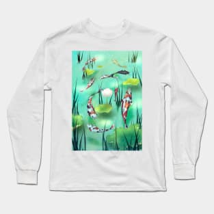 Minhwa: Nine Fishes B Type Long Sleeve T-Shirt